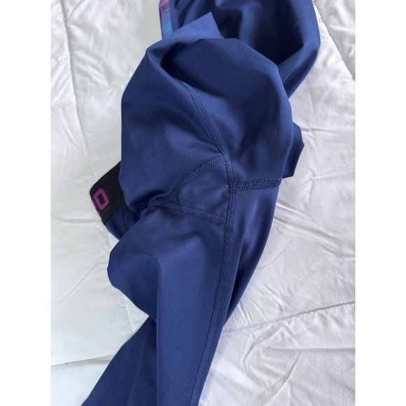 Nike Women's Pro Leggings, Dri-Fit 7/8 Crop 21" Blue/Purple Medium Compression - Picture 7 of 11